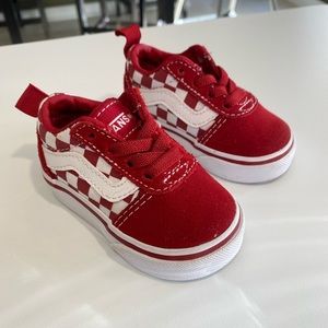 Red checkered toddler vans